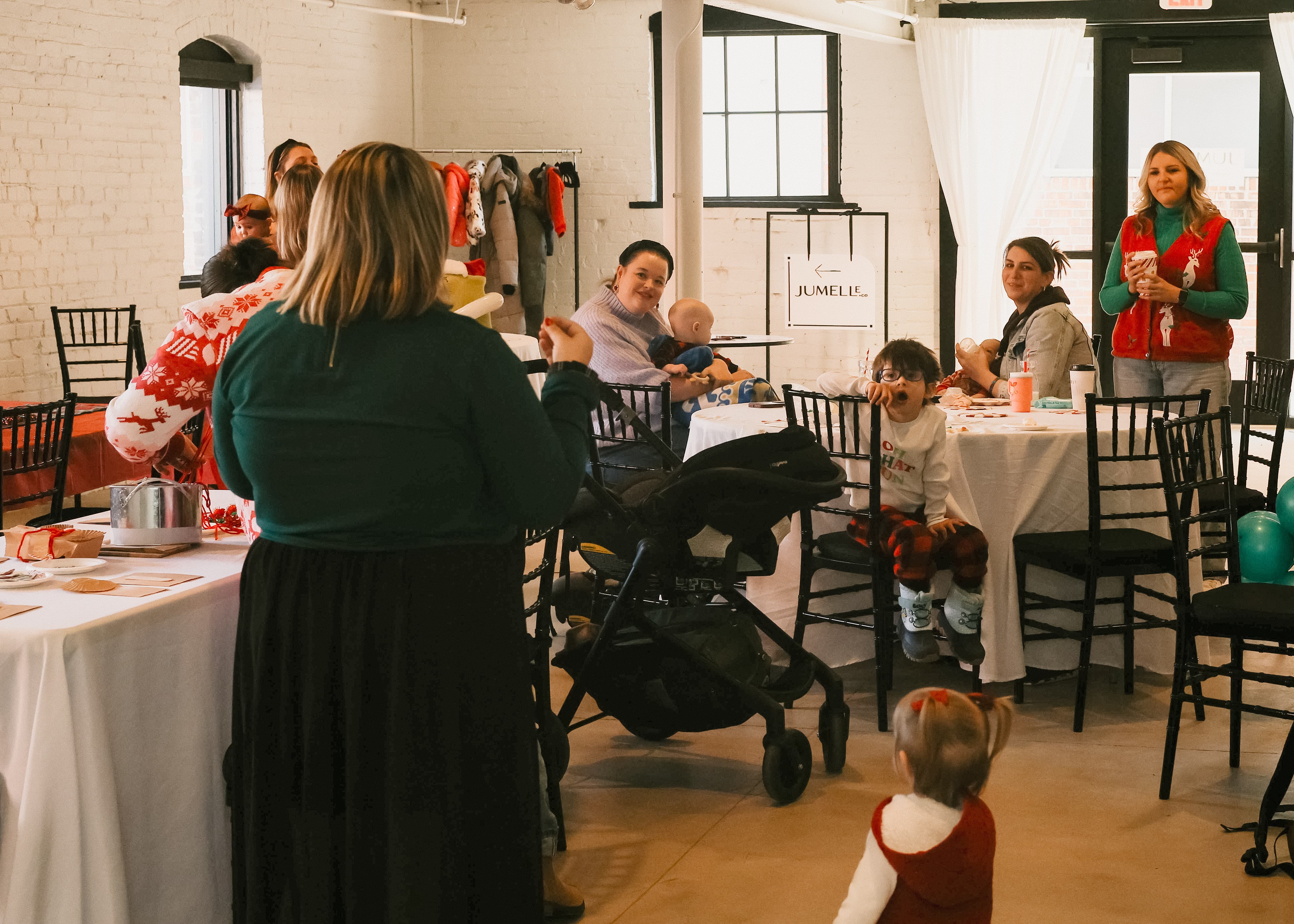Children gathered together for a playful learning activity